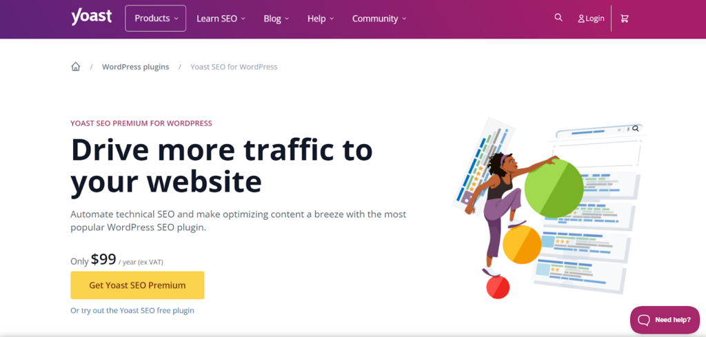 Yoast SEO home page