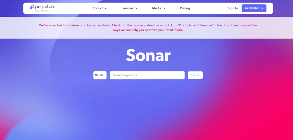 Sonar home page